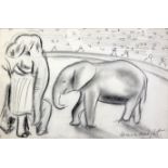 Dame Laura Knight R.A., R.W.S. (1877-1970)3 pencil drawingsCircus Elephants and Spanish figures