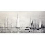 William Lionel Wyllie (1851-1931)etching8 and 23 Meter becalmed off Cowessigned in pencil6.75 x 13.