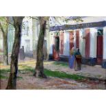 Herbert J. Dayoil on boardFrench street scenesigned9 x 13in.