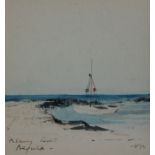 Sir Hugh Casson (1910-1999)2 ink and watercoloursFishing boat Aegina and the lighthouse