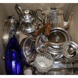 A group of silver plated wares