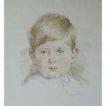 Ludmilla Trapp (20th century), Head and shoulders portrait sketch of the young Prince Charles, bears