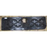 A French carved oak coffer front 1550-1650