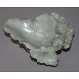 A Chinese jadeite lotus leaf brushwater