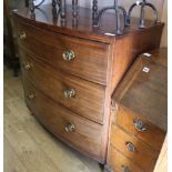 An early Victorian mahogany bowfront chest, W.108cm