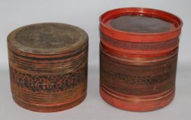 Two Oriental canisters