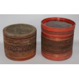 Two Oriental canisters