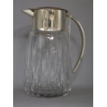 A cut crystal & plated lemonade jug