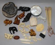 A collection of assorted Oriental curios