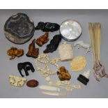 A collection of assorted Oriental curios