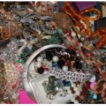 A box of costume jewellery