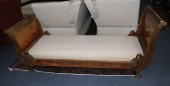 Walnut swan bed