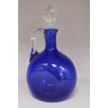 A Bristol blue decanter