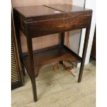 An Edwardian mahogany washstand, W.63cm