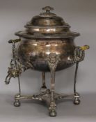 A Regency Sheffield plated two handled tea urn, height 43cm
