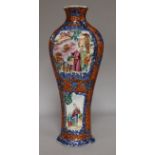 Chinese famille rose baluster vase, Qianlong period, restored