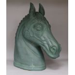 An Art Deco pottery horses head