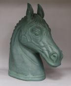 An Art Deco pottery horses head