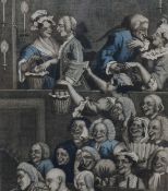 After Hogarth, engraving, 'The Laughing Audience', 26 x 19cm