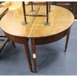 A pair of Georgian D end tables, W.117cm