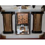 An Art Deco 4 glass clock