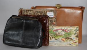 5 vintage handbags