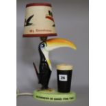 Guinness Toucan lamp with shade