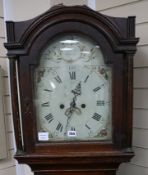 A Burton of Eastry. A late 18th century oak eight day longcase clock, H.197cm