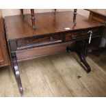 A 19th century mahogany sofa table, W.94cm