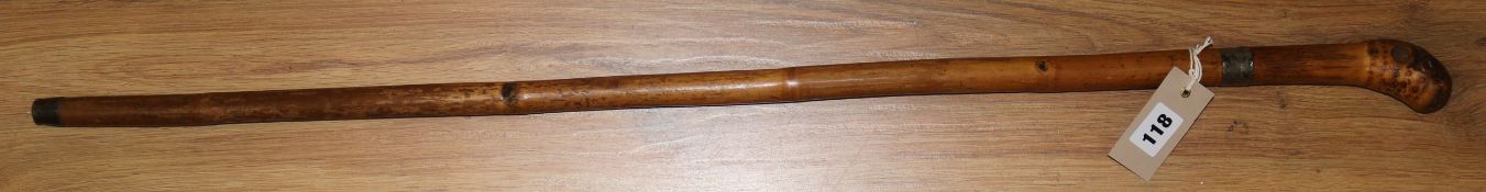 A swordstick, c.1900, cane stick and handle, blade etched Wilkinson, Pall Mall