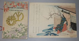 Teisai Hokuba woodblock print and a Programme of Entertainment in honour of Prince Pu Lin, 1907.