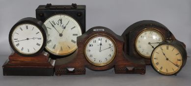 5 mantel clocks various