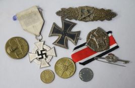 Nazi iron cross, close combat clasp, maker KLL etc