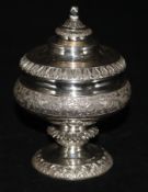 An Egyptian? silver pot and cover, 6in, 12 oz.