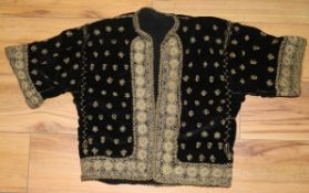 A Turkish embroidered velvet jacket