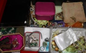 A large quantity of mixed costume jewellery.
