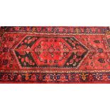 A Hamadan rug, 205cm x 107cm