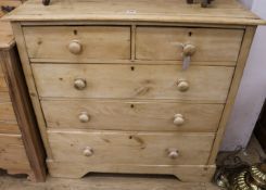 A pine 5 drawer chest, 96cm wide