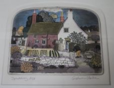 Graham Clarke, 4 etchings & aquatints Groundsman, Breeze, Rifleman & Spuddery, all signed and