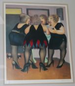 Beryl Cook 'Getting Ready' 1990, signed limited edition print 46 x 40cm.