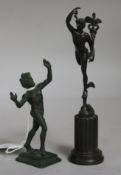 Two small bronze figures