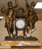 A 19th century French 3-piece clock set