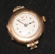 A lady's early 20th century 9ct gold Rolex wrist watch.