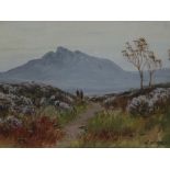 G. Webb, three gouaches, moorland scenes, largest 11 x 17cm