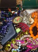 A large collection of sundry costume jewellery.