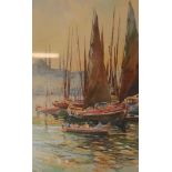 Pavlicovic (20th century), watercolour 'Golden Horn', signed and inscribed, 40 x 28cm