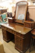 A Victorian mahogany dressing table, 122cm wide