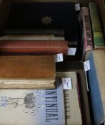 A collection of books, including Quilter, No Dishonourable Name (2), Darwin, The Expression of the