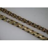 Two fancy 9ct gold bracelets, 33 grams.