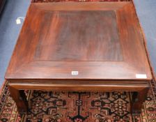 A Chinese hongmu Kang (low) table, 19th century, W.74cm